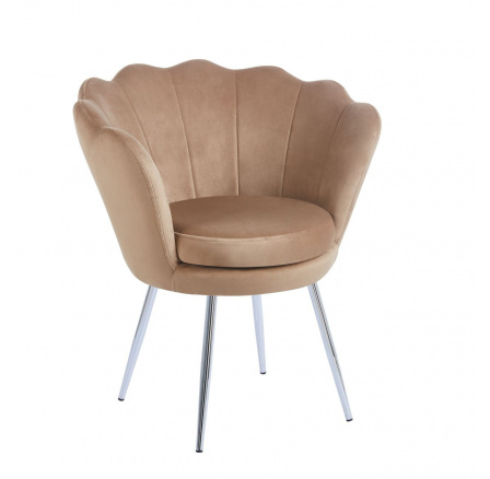 Velvet cappuccino fotel /ezüst lábak/ FR1-FX