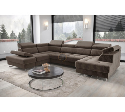 NAROŻNIK GALAXY MAX II Z FUNKCJĄ SPANIA 210x350x165 - Wybierz własny kolor - Zapisz swój wybór - Galeria tkanin poniżej , lewa