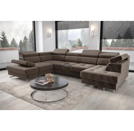 NAROŻNIK GALAXY MAX II Z FUNKCJĄ SPANIA 210x350x165 - Wybierz własny kolor - Zapisz swój wybór - Galeria tkanin poniżej , lewa