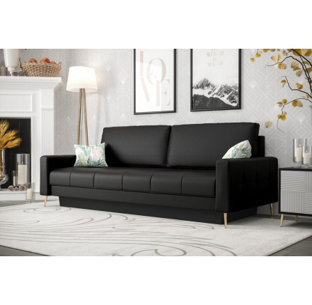 SOFA SKÓRZANA PIANO DL - Skóra czarna