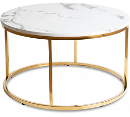 Stolik CLIFF MAX Biały Marmur/Złoty