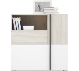 REMO RM8 komód, Fehér Wilton Tölgy/Fehér Lux/Antracit