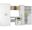 MACIUS gyerekszoba, Fehér Matt/Sonoma Tölgy/Zöld