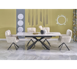 LUCIANO étkezőasztal, fehér márvány hatás