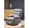 Állítható PERUS fotel, Szürke ökobőr