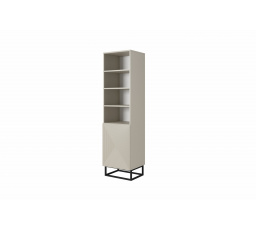 Regał Asha na metalowych, czarnych nogach 50 cm - kaszmir