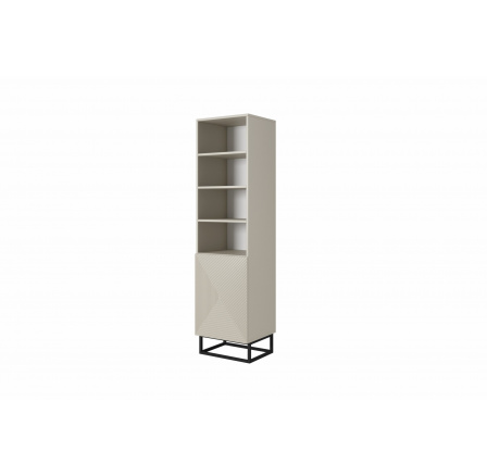 Regał Asha na metalowych, czarnych nogach 50 cm - kaszmir Regał Asha na metalowych, czarnych nogach 50 cm - kaszmir