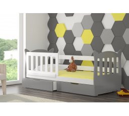 Ágy matraccal LENA Fehér+Szürke