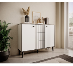 FADI komód Fehér+Fekete