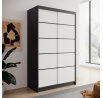 LIZI 120 ruhásszekrény, Fekete/Fehér