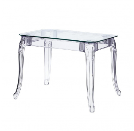 Ghost asztal 80x120cm átlátszó