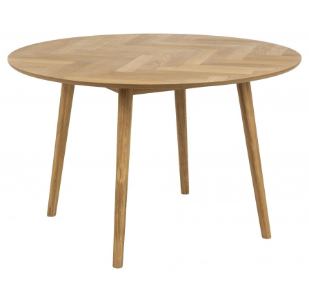 Nagano kerek asztal halszálka mintával