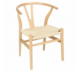 Természetes fonott szék, amelyet a Wishbone ihletett