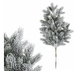 Lucfenyő - műág, hossza 65 cm, havas
