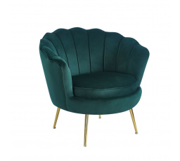Velvet zöld fotel /arany lábak/ LC-032-1