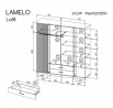 "LAMELO" LA18 rendszer (4D2S szekrény) - Szín: fekete