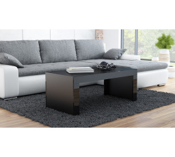 TESS dohányzóasztal, fekete/fekete lamellás