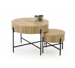 DANTE dohányzóasztalok, természetes / fekete