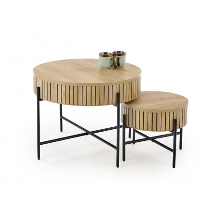 DANTE dohányzóasztalok, természetes / fekete