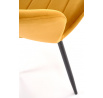Étkezőszék K538 VELVET, Mustársárga Bluvel 68/Fekete