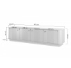 VESPER RTV 187 4D - cashmere mdf / orzech / złote uchwyty / cokół