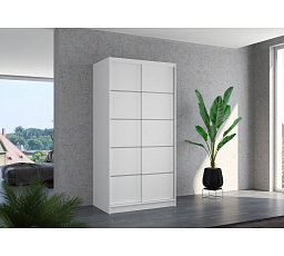 Tolóajtós szekrény RIVA 100 Fehér+Fehér