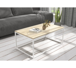 NARISA dohányzóasztal 100x60 Fehér+Sonoma