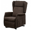 Polohovací křeslo, elektrické kabelové ovládání, hnědá, látka, TV-1190 BR2