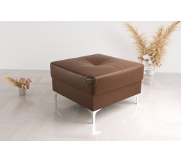 PUFA ORION TOSCANIA 55X55 CM SKÓRA NATURALNA - Skóra brązowa