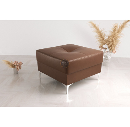 PUFA ORION TOSCANIA 55X55 CM SKÓRA NATURALNA - Skóra brązowa