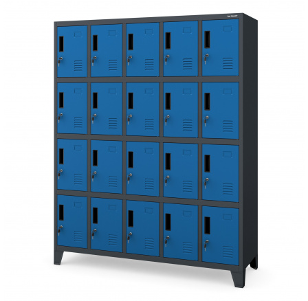 Fém öltözőszekrény BHP antracit-kék: ROBERT 1360 x 1720 x 450 mm