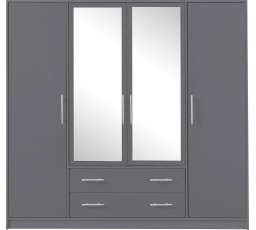 SMART SRL1 gardróbszekrény tükörrel, Antracit
