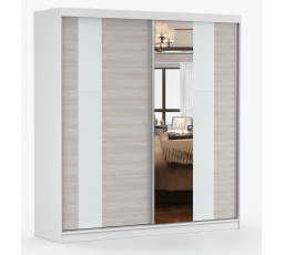 MULTI 32 gardróbszekrény - 203 cm, Fehér/Kathult