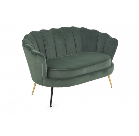AMORINITO XL kanapé, sötétzöld/arany