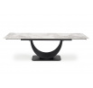 FERNANDO étkezőasztal, Fehér márvány hatás/Fekete