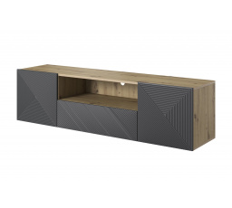 TV komoda Asha, dub artisan / rivier stone mat