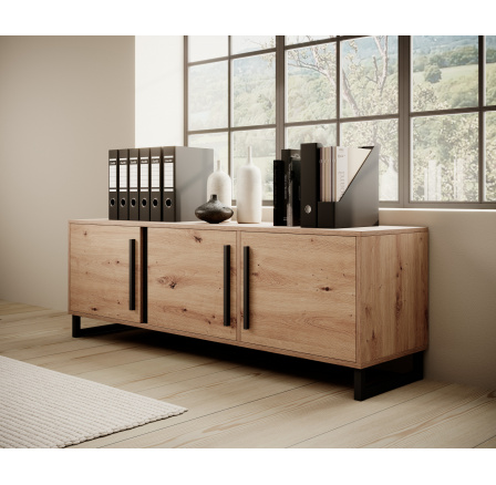 Alacsony szekrény ARIA Artisan+Fekete