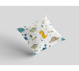 Krepový povlak na polštář 40x40 cm s dětským motivem dino