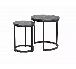 HOLA konferencia asztal, fekete márvány hatás/fekete matt