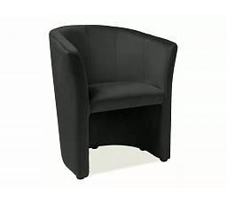 TM-1 VELVET fotel, Fekete Bluvel 19/Wenge