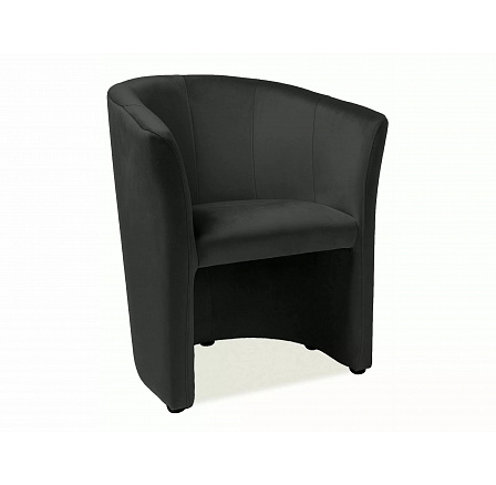 TM-1 VELVET fotel, Fekete Bluvel 19/Wenge