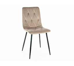 Étkezőszék TOM VELVET, bézs Bluvel 40/fekete matt