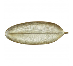 Dekoratív tálca Levél 59 cm arany