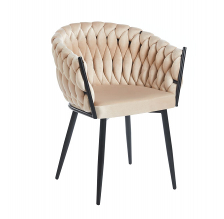 Bársonyszék bézs K7-FX