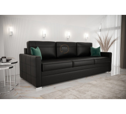 SOFA Z FUNKCJĄ SPANIA AVANTI DL 230 - SKÓRA NATURALNA - Skóra czarna