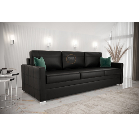 SOFA Z FUNKCJĄ SPANIA AVANTI DL 230 - SKÓRA NATURALNA - Skóra czarna
