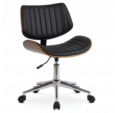 Fotel Obrotowy TEKSAS Czarny Ekoskóra