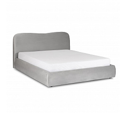 Łóżko 180x200 BRISTOL z Pojemnikiem Szare Welurowe