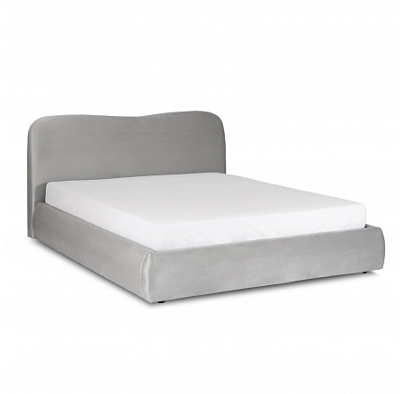 Łóżko 180x200 BRISTOL z Pojemnikiem Szare Welurowe