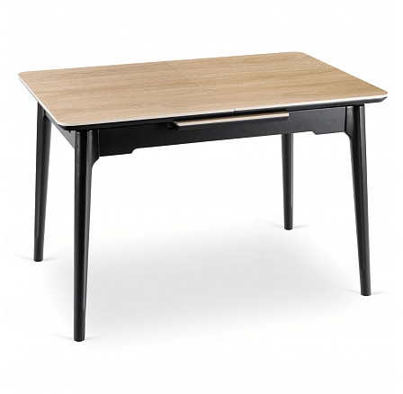 Stół SAMER Rozkładany Ceramiczny 138-178 cm Dąb/Czarny